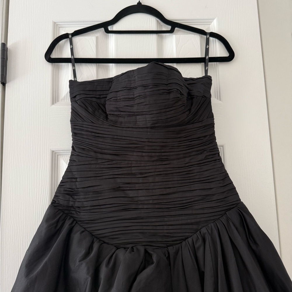 Aje Violette Strapless Bubble Hem Maxi Dress Black NEW with tag - Picture 4 of 12
